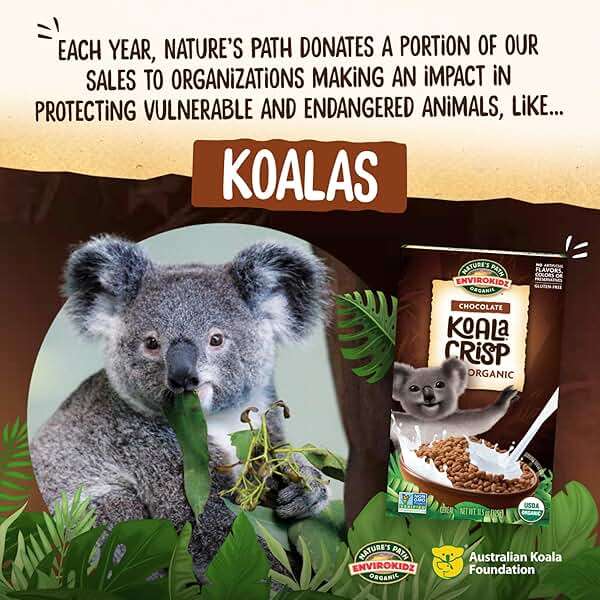 EnviroKidz Organic Koala Crisp Cereal, 11.5 oz (Pack of 1), Chocolate, Gluten Free, Non-GMO, Fair Trade, by Nature's Path - Image 3