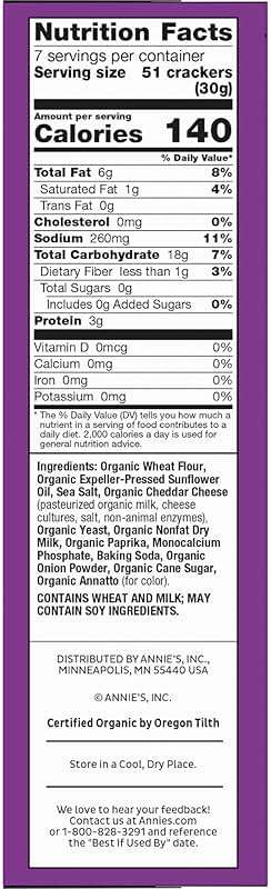 Annie's Organic Cheddar Bunnies Baked Snack Crackers, Original, 7.5 oz - Image 2