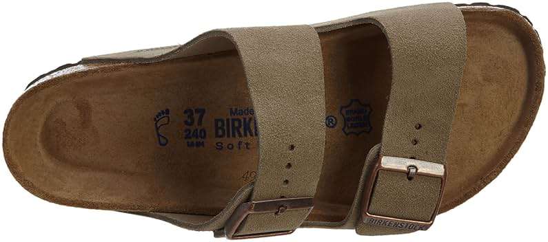 Birkenstock Arizona Soft Footbed Taupe Suede Regular Width - EU Size 37 / Women's US Size 6-6.5 - Image 6