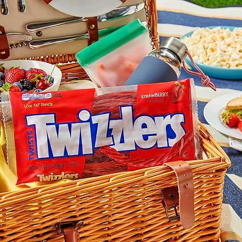 Twizzlers, Twists Strawberry Flavored Licorice Style, Chewy Candy Bag, 16 Ounce - Image 6