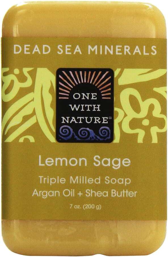 One With Nature Lemon Sage Bar Soap, 7 OZ - Image 1
