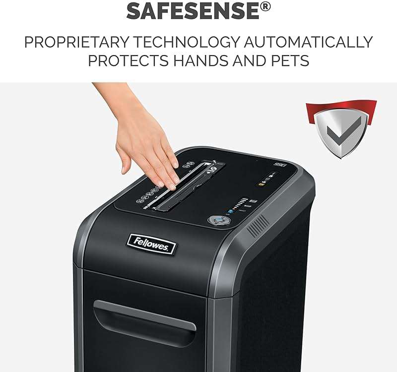 Fellowes Powershred 99Ci 18-Sheet 100% Jam-Proof Heavy Duty Crosscut Paper Shredder Machine for Office and Home, Black/Gray 3229912 - Image 3