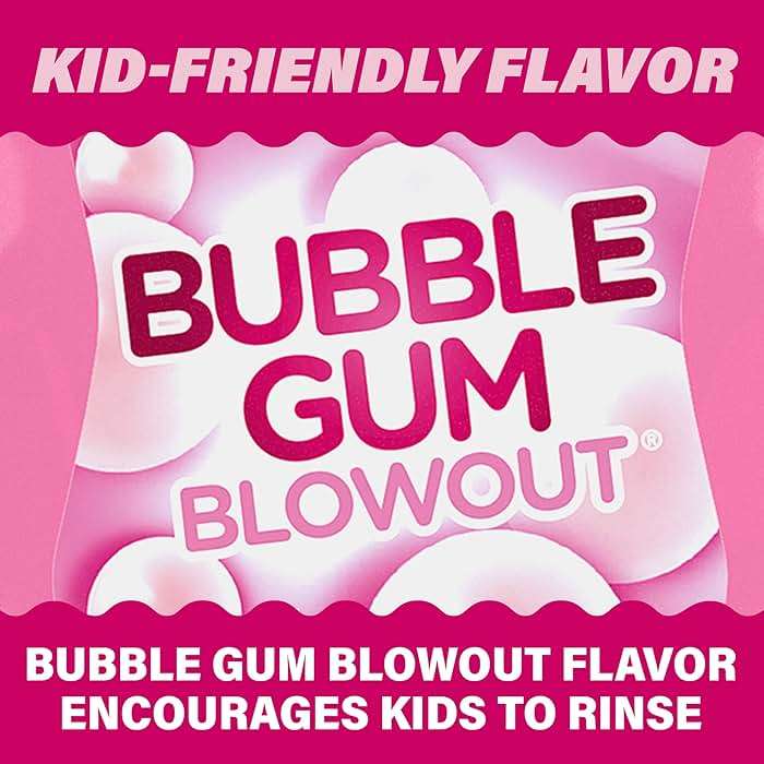 ACT Kids Anti-Cavity Fluoride Rinse, Bubble Gum Blowout, 16.9 oz - Image 4