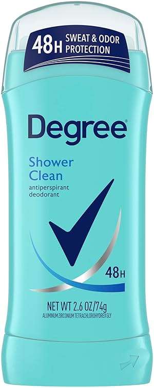 Degree Original Antiperspirant Deodorant Shower Clean 48-Hour Sweat & Odor Protection Antiperspirant for Women 2.6 oz - Image 1