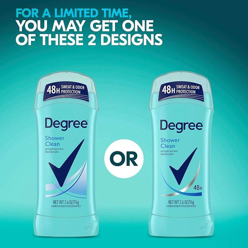 Degree Original Antiperspirant Deodorant Shower Clean 48-Hour Sweat & Odor Protection Antiperspirant for Women 2.6 oz - Image 3