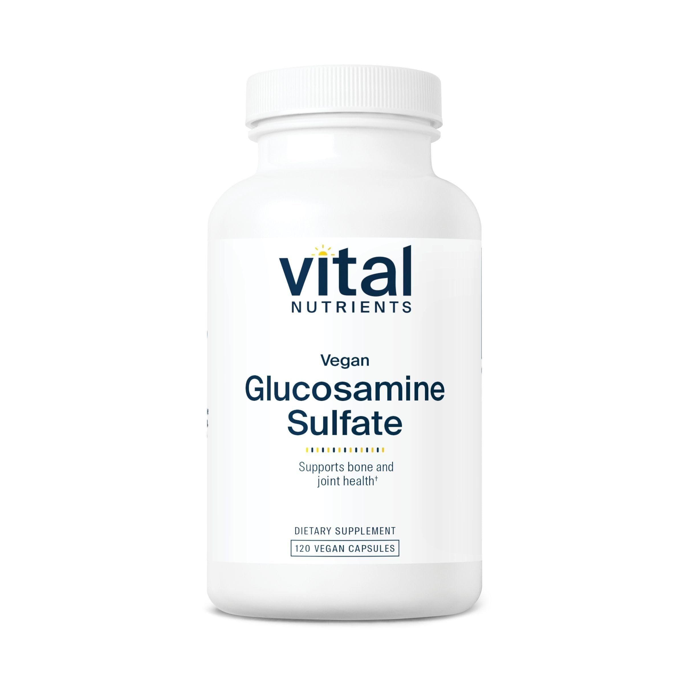 Vital Nutrients Vegan Glucosamine Sulfate 750mg - Healthy Cartilage, Mobility, and Joint Support Supplement - Vegetable Source of Glucosamine - Gluten, Dairy, Soy Free - Non-GMO - 60 Capsules - Product Image
