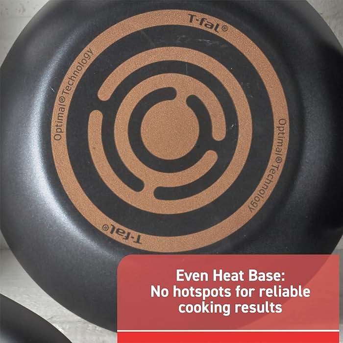 T-Fal Signature Nonstick Pots and Pans Set 12 Piece, Oven Broiler Safe 350F, Kitchen Cookware Set w/Fry Pans, Saucepans, Saute Pan, Dutch Oven, Griddle, Kitchen, Home, Dishwasher Safe, Black - Image 6
