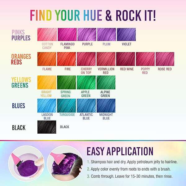 Punky Purple Semi Permanent Hair Color - Vegan & Cruelty-Free Conditioning Purple Hair Dye, Lasts Up to 35 Washes, 3.5 fl oz - Image 6