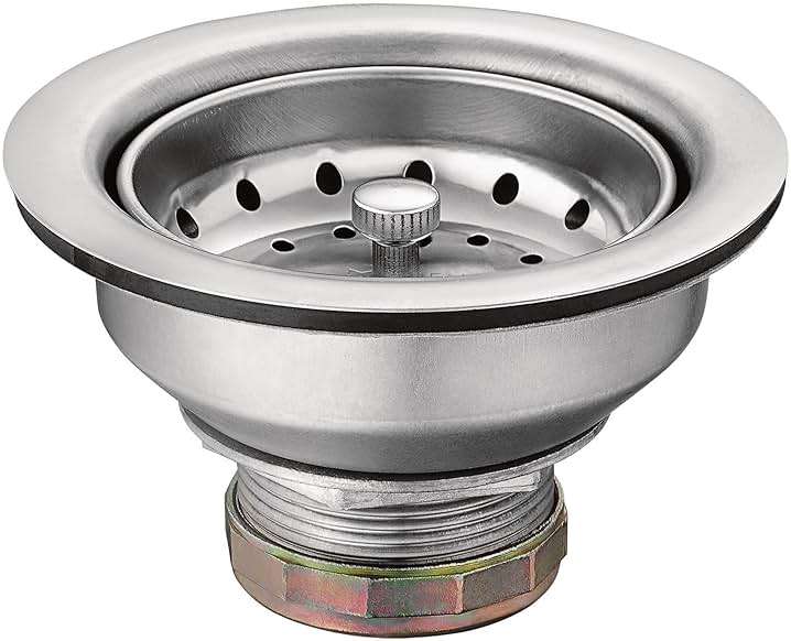 Moen Kitchen Sink Strainer Basket with Drain Assembly, Stainless Steel, 22036 - Image 2