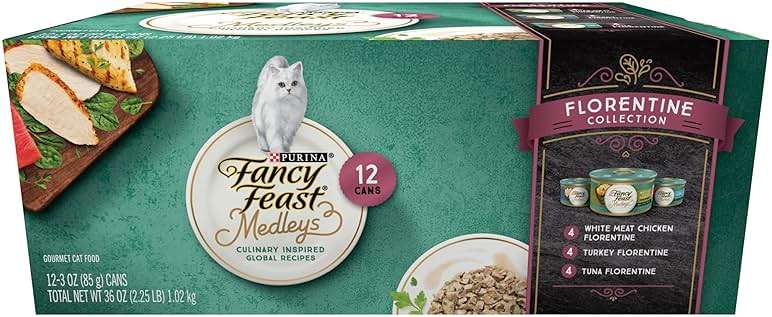 Purina Fancy Feast Wet Cat Food Medleys Florentine Wet Cat Food Variety Pack - (2 Packs of 12) 3 oz. Cans - Image 1