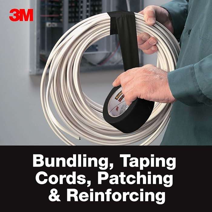 3M Duct Tape Black, 1.88 inches by 20 yards, 3920-BK, 1 roll - Image 3