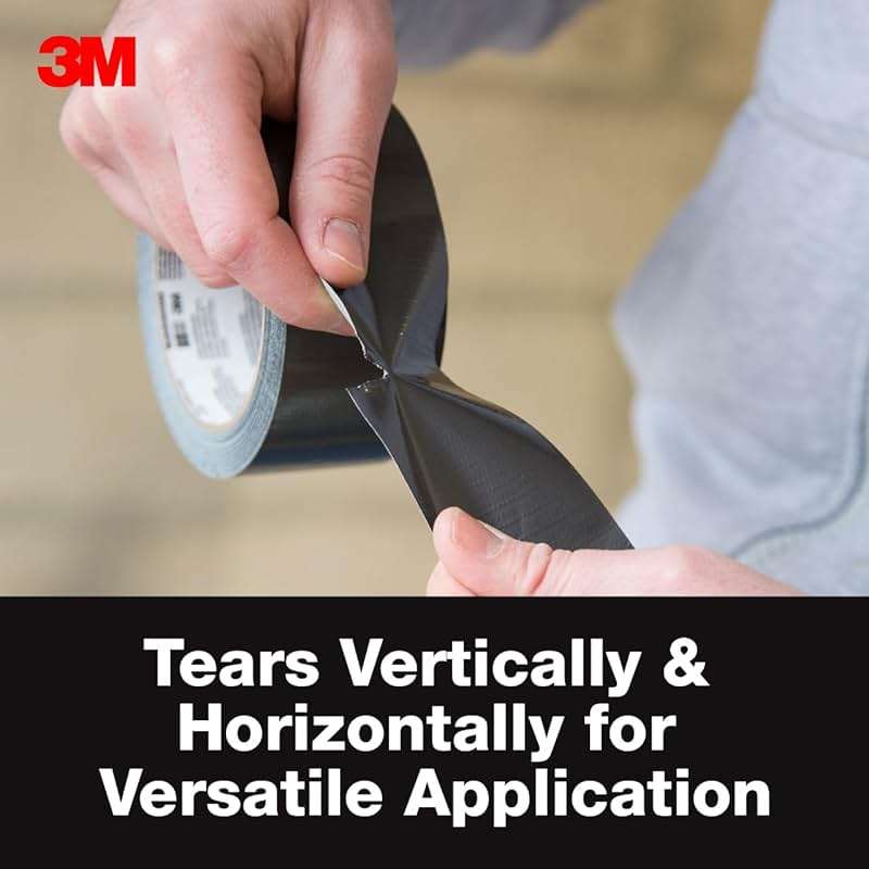 3M Duct Tape Black, 1.88 inches by 20 yards, 3920-BK, 1 roll - Image 4