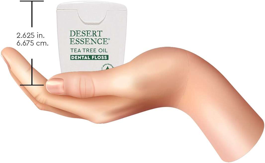 Desert Essence Tea Tree Oil Dental Floss - 50 Yards - Naturally Waxed w/ Beeswax - Thick Flossing No Shred Tape - On The Go - Removes Food Debris Buildup - Cruelty-Free Antiseptic - Image 6
