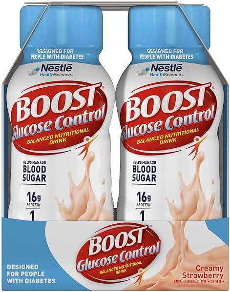 BOOST Glucose Control Ready to Drink Nutritional Drinks, Creamy Strawberry, 8 fl oz Carton (4 x 6 Packs) - Image 7