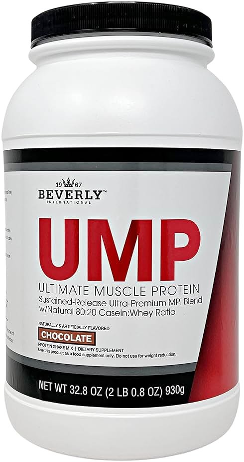 Beverly International UMP Protein Powder, Chocolate. Unique Whey-Casein Ratio Builds Lean Muscle. Easy to Digest. No Bloat. (32.8 oz) 2lb .8 oz - Product Image