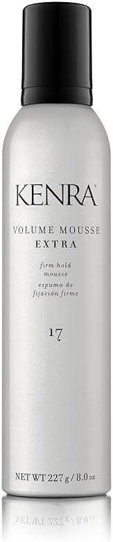 Kenra Volume Mousse Extra 17 | Firm Hold Mousse | Non-drying, Non-flaking Lightweight Formula | Tames Frizz & Conditions |Thermal Protection up to 450F| All Hair Types | 8 oz - Product Image