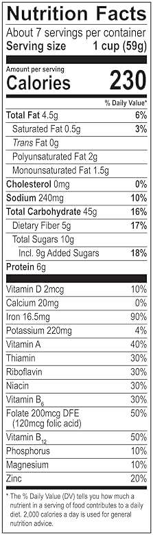 Great Grains Banana Nut Crunch Breakfast Cereal, 15.5 oz Box | Made with Whole Grain, Non-GMO, Heart Healthy - Image 6