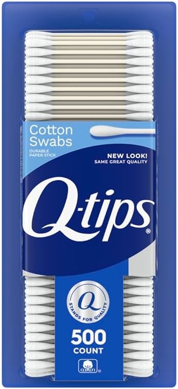 Q-tips Cotton Swabs, Original, For Home, First Aid and Beauty, 100% Cotton, 500 Count - Product Image