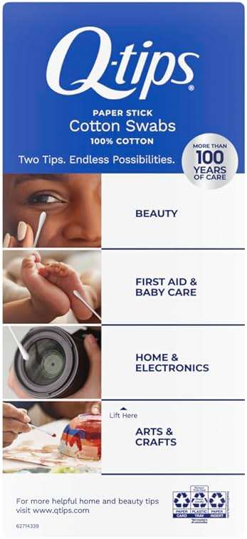 Q-tips Cotton Swabs, Original, For Home, First Aid and Beauty, 100% Cotton, 500 Count - Image 2
