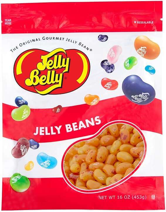 Jelly Belly Peach Jelly Beans - 1 Pound (16 Ounces) Resealable Bag - Genuine, Official, Straight from the Source - Image 1