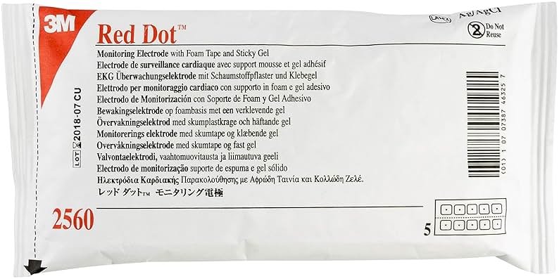 3m Red Dot Monitoring Electrode - Model 2560 - Bag of 50 - Product Image