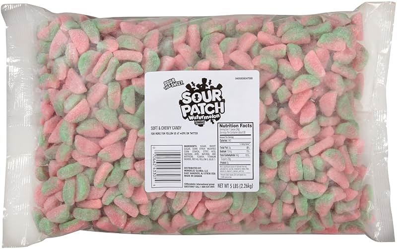 SOUR PATCH KIDS Watermelon Soft & Chewy Candy, 80 oz Bag - Product Image