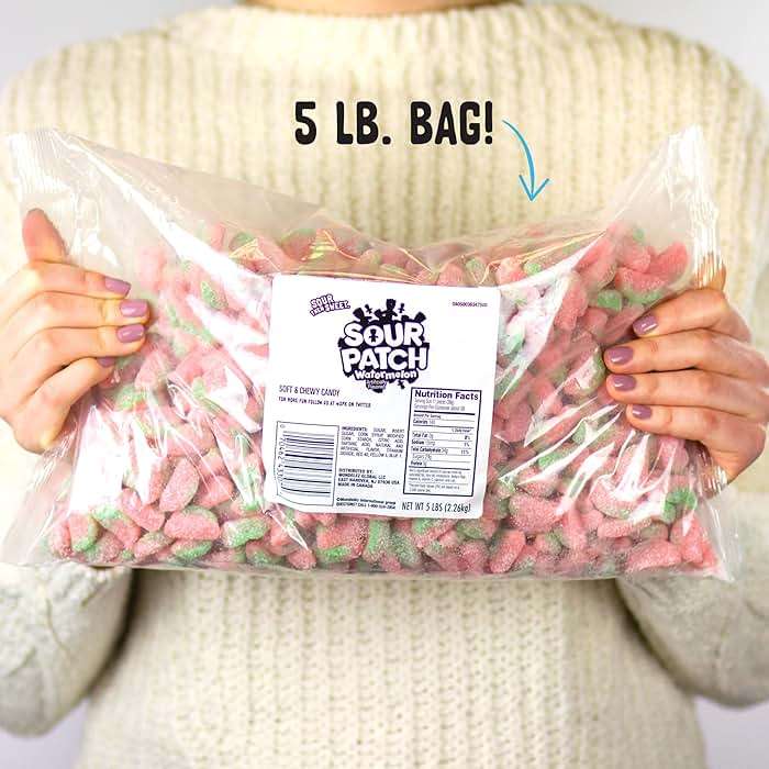 SOUR PATCH KIDS Watermelon Soft & Chewy Candy, 80 oz Bag - Image 6