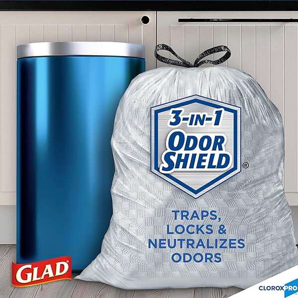 CloroxPro Glad ForceFlex 13 Gallon Tall Kitchen Drawstring Trash Bags, 100 Ct (Package May Vary) - Image 3