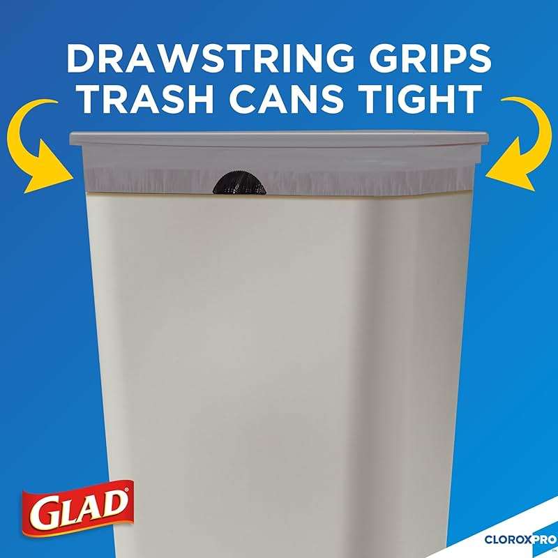 CloroxPro Glad ForceFlex 13 Gallon Tall Kitchen Drawstring Trash Bags, 100 Ct (Package May Vary) - Image 5