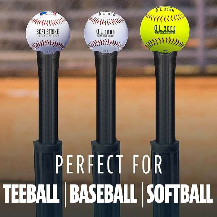 MLB 3 Position Black Batting Tee To-Go - Image 2