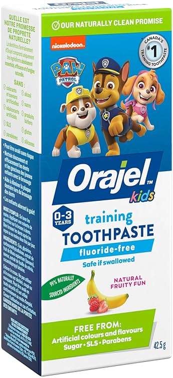 Orajel Kids Paw Patrol Fluoride-Free Training Toothpaste, Natural Fruity Fun Flavor, #1 Pediatrician Recommended , 1.5oz Tube - Image 2
