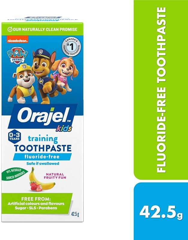 Orajel Kids Paw Patrol Fluoride-Free Training Toothpaste, Natural Fruity Fun Flavor, #1 Pediatrician Recommended , 1.5oz Tube - Image 9