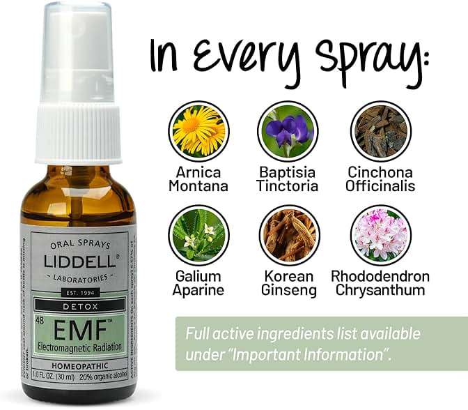 Liddell Homeopathic Electro Magnetic Radiation EMF Detox Spray, 1 oz, Natural Relief for Fatigue, Headache, Disturbed Sleep - Image 4
