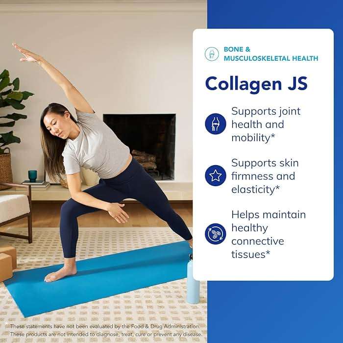 Pure Encapsulations Collagen JS - Skin & Joint Health* - 1,000 mg Hydrolyzed Biocell Collagen - Gluten Free & Non-GMO - 120 Capsules - Image 3