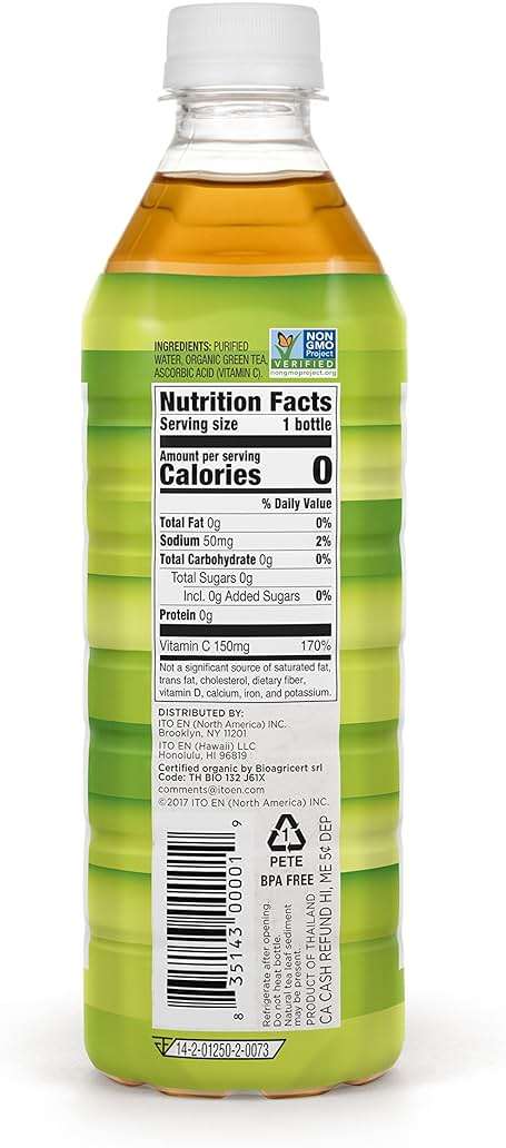 Teas' Tea Unsweetened Pure Green Tea, Organic, Sugar Free, 0 Calories, 16.9 Ounce (Pack of 12) - Image 2