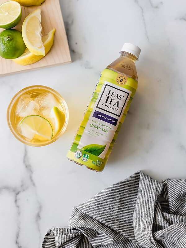Teas' Tea Unsweetened Pure Green Tea, Organic, Sugar Free, 0 Calories, 16.9 Ounce (Pack of 12) - Image 4