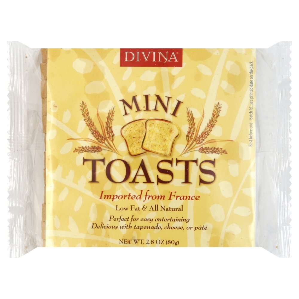 Divina Mini Toasts, White, 2.8-Ounce Packages (Pack of 24) - Image 2