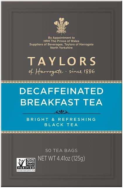 Taylors of Harrogate Decaffeinated Breakfast, Black Tea, Pillow Bags, 50 Count, (Pack of 1) Rich, Bright & Balanced, Decaffeinated, Enjoy Hot or Iced, 50 Teabags - Image 2