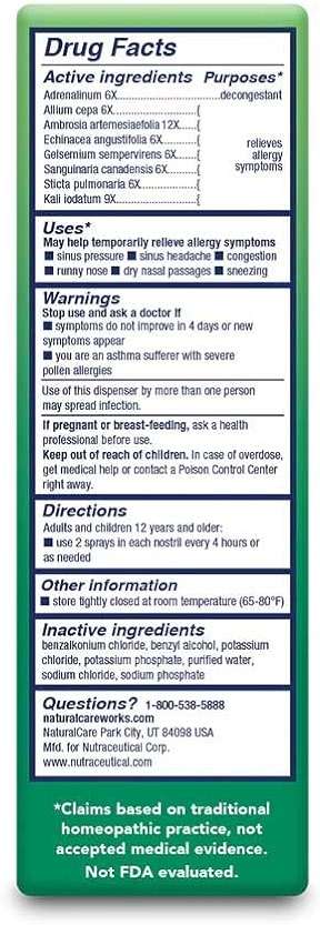 bioAllers NaturalCare Homeopathic Allergy Nasal Spray, 1 Fl Oz | May Help Relieve Sinus Pressure, Congestion, Sneezing, Runny Nose & Itchy, Watery Eyes - Image 2