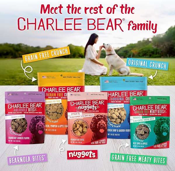 Charlee Bear Dog Training Treats, Turkey Liver & Cranberries Recipe, Low Calorie (Under 3 Calories), Limited Ingredient Crunchy Dog Treats, 16 oz. Resealable Bag - Image 8