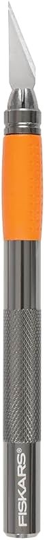 Fiskars SoftGrip Detail Craft Knife - 8" Exacto Knife for Crafting - Multi-Use Exacto Blade Included with Protective Cover - Product Image