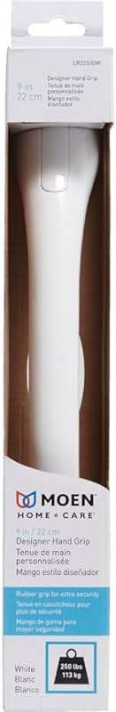Moen LR2250DW 9-Inch Home Care Designer Hand Grip, Glacier White - Image 3