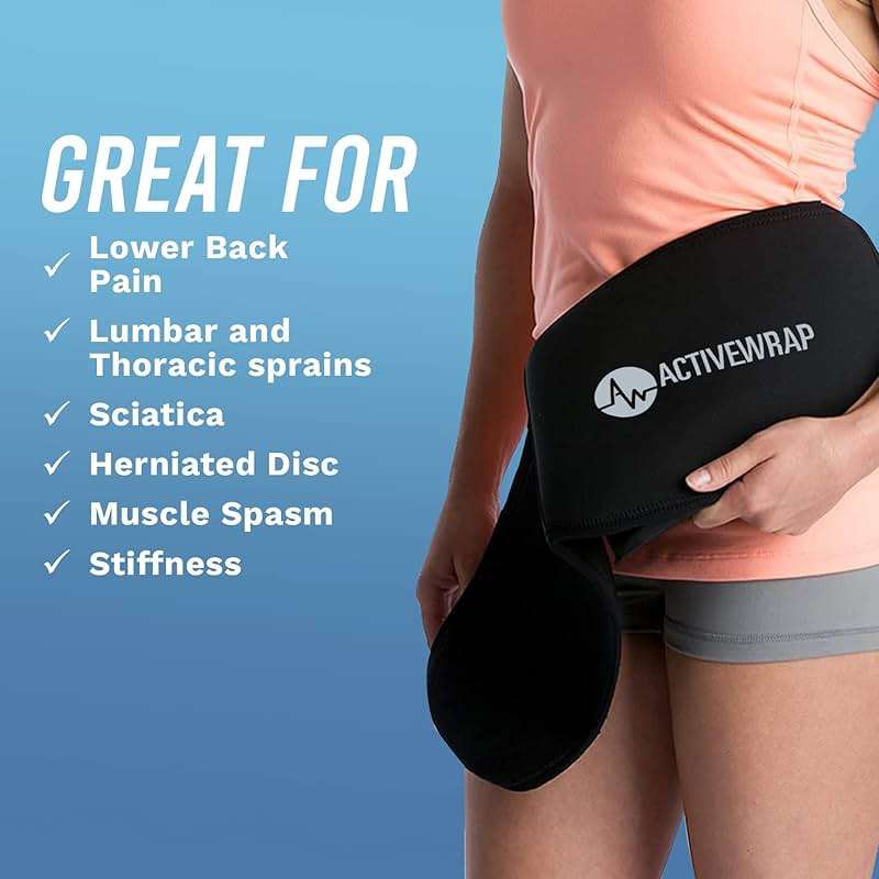 ActiveWrap Lower Back Ice Pack Wrap, Large/X-Large – Hot & Cold Therapy with Reusable UltraFlex Gel Pads – Heat Wrap & Wearable Ice Pack for Back Pain Relief, Sciatica, Tailbone & Lumbar Support - Image 5