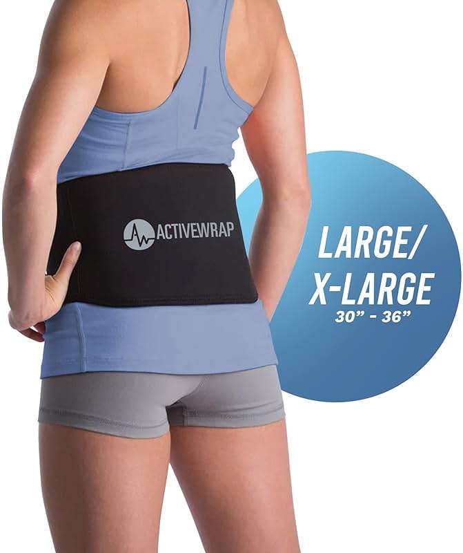 ActiveWrap Lower Back Ice Pack Wrap, Large/X-Large – Hot & Cold Therapy with Reusable UltraFlex Gel Pads – Heat Wrap & Wearable Ice Pack for Back Pain Relief, Sciatica, Tailbone & Lumbar Support - Image 8