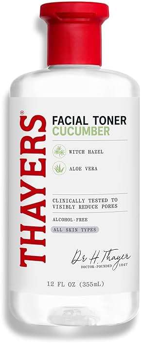THAYERS Alcohol-Free, Hydrating Cucumber Witch Hazel Facial Toner with Aloe Vera Formula, Vegan, Dermatologist Tested and Recommended, 12 Oz (Packaging May Vary) - Image 1