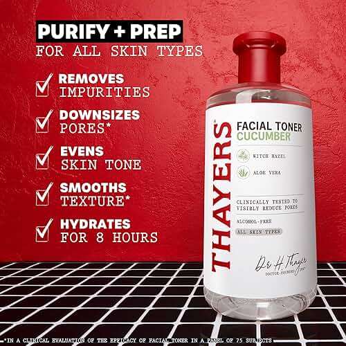 THAYERS Alcohol-Free, Hydrating Cucumber Witch Hazel Facial Toner with Aloe Vera Formula, Vegan, Dermatologist Tested and Recommended, 12 Oz (Packaging May Vary) - Image 3