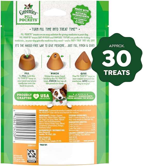 Greenies Pill Pockets for Dogs Small Size, Soft Dog Treats, Chicken Flavor, 3.2 oz. Pouch (30 Treats) - Image 2