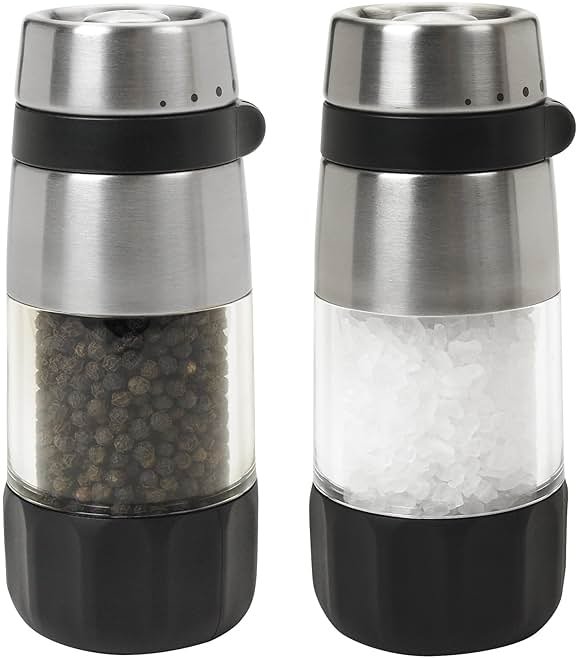 OXO Salt and Pepper Grinder Set, Stainless Steel - Product Image
