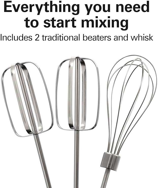 Hamilton Beach 6-Speed Electric Hand Mixer with Whisk, Traditional Beaters, Snap-On Storage Case, 250 Watts, White - Image 6