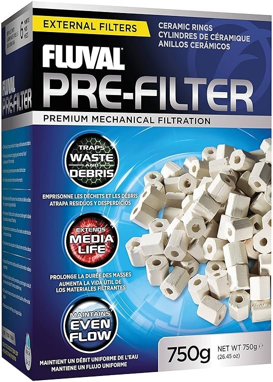 Fluval Pre-Filter Media, Mechanical Filter Media for Aquariums, Ceramic Rings, 26.45 OZ - Product Image